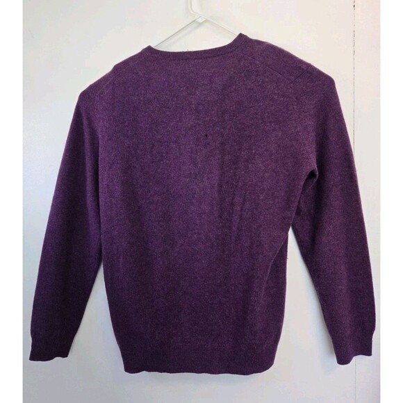 Club Room Sweater Mens L Cashmere Purple Luxury Preppy Academia Casual Grandpa - Picture 5 of 8